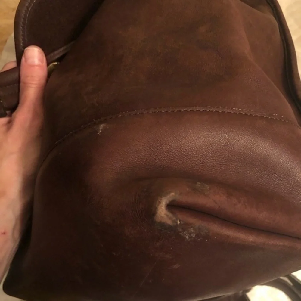 Coach brown leather daypack backpack made in Costa Rica - Picture 8 of 16